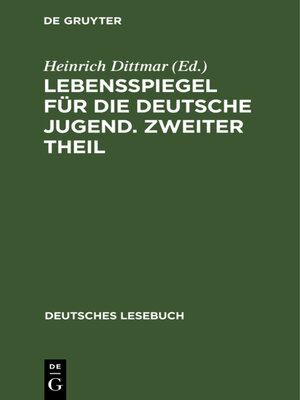cover image of Lebensspiegel für die deutsche Jugend. Zweiter Theil
